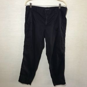Calvin Klein Jeans Cropped Cargo Pants Sz 12 Black